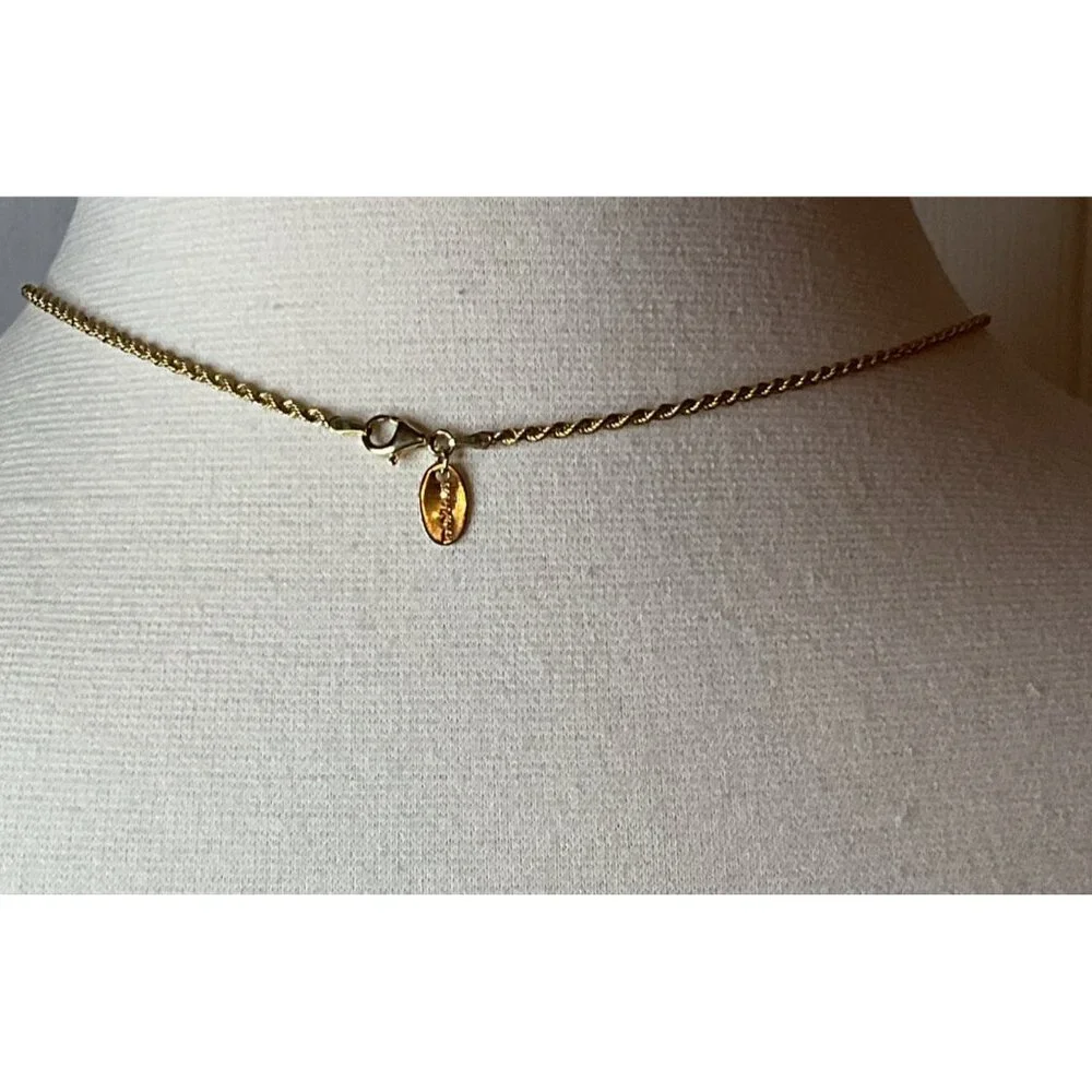 Sterling Silver 1/4‎ 14K Gold Tassel Necklace